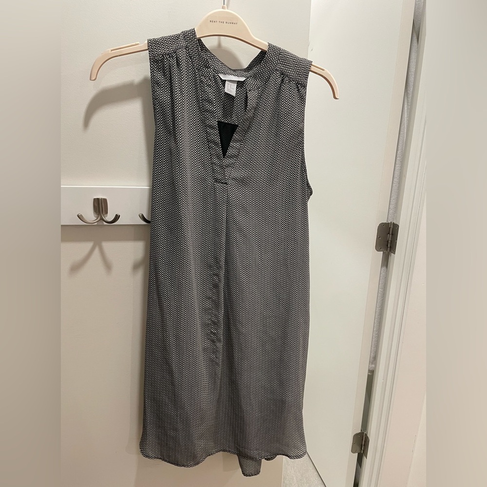 H&M Zigzag Patterned Black and White Dress - Great for Casual Work